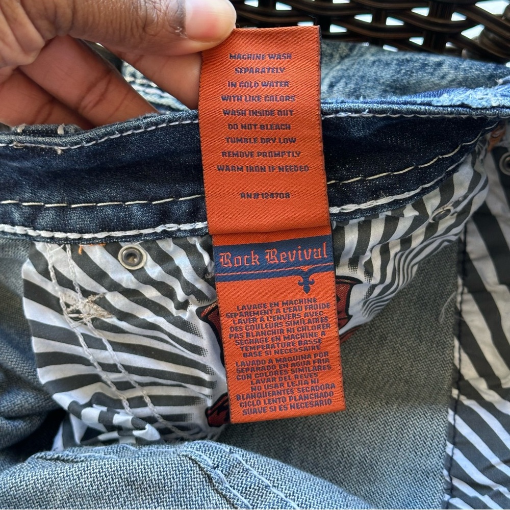 Rock Revival Rosewood Mid-Rise Ankle Skinny Jean 34x27 - Picture 11 of 12
